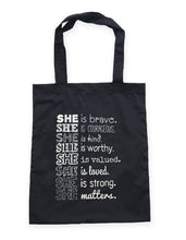 Load image into Gallery viewer, SHE is Basic Tote bag