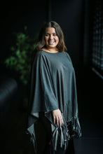 Load image into Gallery viewer, Fringed Poncho Top
