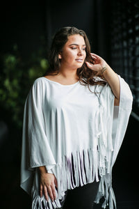 Fringed Poncho Top