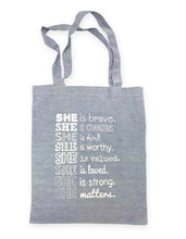 Load image into Gallery viewer, SHE is Basic Tote bag
