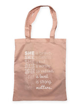Load image into Gallery viewer, SHE is Basic Tote bag

